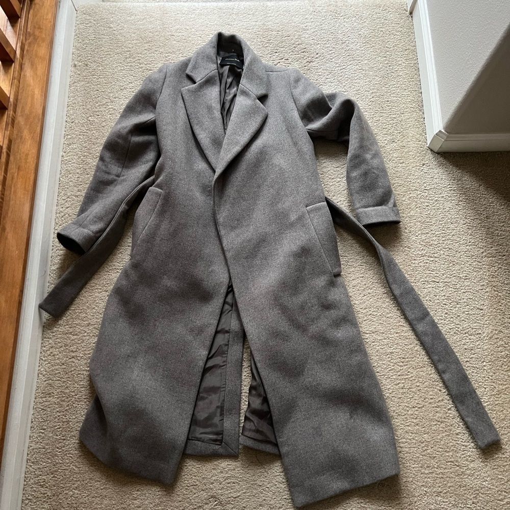 Massimo Dutti Wool Grey Coat